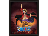 Póster 3D - Sherwood One Piece - Luffy into 5th Gear, Enmarcado, Licencia oficial One Piece