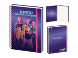 Libreta - Pyramid K-Pop Demon Hunters Huntrix, Tamaño A4 (31× 21.5 cm.), Tapa dura, 60hojas