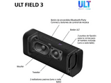 Altavoz inalámbrico - Sony ULT FIELD 3 (SRSULT30H) , Bluetooth portátil, ULT POWER SOUND, 24 horas, IP67, Resistente al agua, Correa, Compacto, Verde