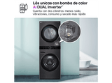 Lavadora secadora - LG WT1716BBF, Torre de lavado 17/16 kg, TurboWash™, Smart Pairing™, Inox grafito