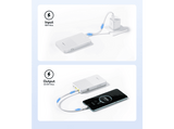 Powerbank - Baseus EnerFill Bipow2 Pro, 10000mAh, 22.5W, Cable retráctil, Carga simultánea ultrarrápida, USB-C, Blanco