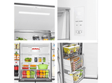 Frigorífico americano - Hisense RQ5P470SETE, Total No Frost, 178.5 cm, 483 l, WiFi, Inverter, Cristal Blanco