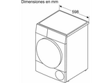 Secadora condensación - Bosch WTN85201ES, Serie 4, 7 kg, 13 programas, Display LED, Auto Dry, Blanco