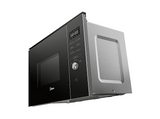 Microondas con grill integrable - Midea MBMTG925E-BK, 900 W, 1200W Potencia Grill, 7 Funciones, 25l, Cristal Negro