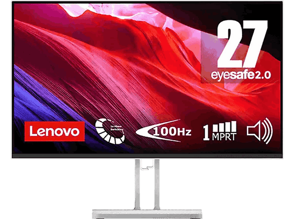 Monitor - Lenovo L27i-4A, 27", Full-HD, 6 ms, 100 Hz, 2x HDMI® 1.4, 1x VGA, Altavoces Integrados, Gris