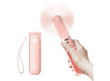 Ventilador portátil - Jisulife Life8 Plus, 10W, 4500 mAh, 3 Velocidades, Hasta 46h Autonomía, Rosa