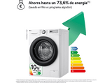 Lavadora carga frontal - LG F4WR5011A6F, 11 kg, 1400 rpm, 11 programas, AI Direct Drive™, Steam™, Blanco