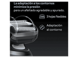 Afeitadora - Braun Afeitadora Eléctrica Series 6 62-S7650CC, Centro SmartCare, +2 Accesorios, 60 min autonomía, Afeitado en seco y en mojado, Plata