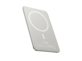 Powerbank - Baseus PicoGo AM41 Ultra-fina, 5000 mAh, 20W, Carga magnética, Con cable Tipo C 60W, Carga Pass-Through, Carga rápida, Blanco Titanium