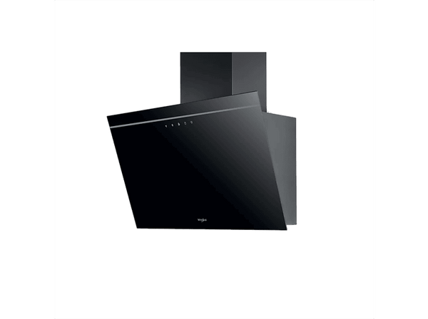 Campana decorativa - Whirlpool AKR 62F LT K, 4 velocidades, 650 m³/h, 59.8 cm, TouchControl, Con temporizador, Negro