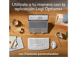 Ratón - Logitech Ergo M575S, Trackball inalámbrico, Botones personalizables, Ergonómico, 2000ppp, Clics silenciosos, 18 meses de pila, PC-Mac, Blanco