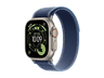 Apple Watch Ultra 3 (2025), GPS+CEL, 49 mm, Caja de Titanio Natural, Correa Trail Loop Azul/azul brillante, S/M, Calidad del sueño, Via satélite