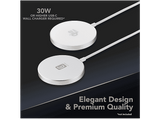 Cargador móvil inalámbrico - CellularLine Mag Pad Qi2.2 25W, Universal, Blanco