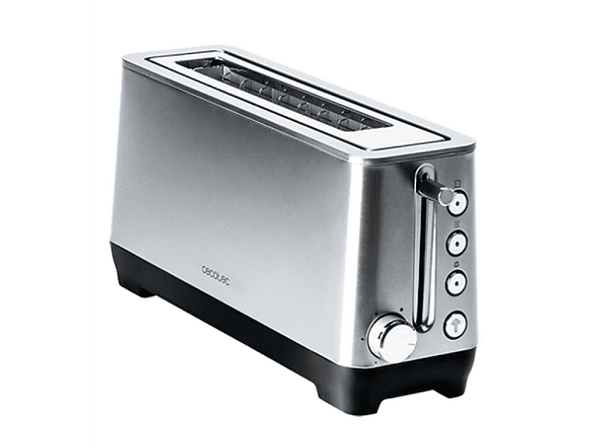 Tostadora - Cecotec Vertical Bigtoast Extra, 1100 W, 1 Ranura, 6 Niveles, 2 Rebanadas, Inox