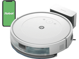 Robot aspirador - I Robot Roomba Combo Essential Y011240, Friegasuelos, 2 en 1, Autonomía 160 min, Depósito 400 ml, Control por voz, WiFi, Blanco