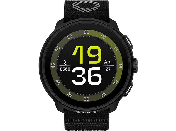 Reloj deportivo - Suunto Run, 125 - 175 mm, 1.32", Pantalla AMOLED, Autonomía hasta 20 días, +90 Modos Deporte, Negro