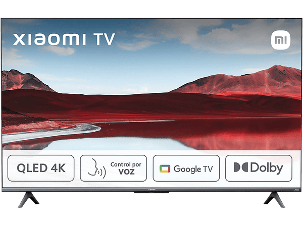 TV QLED 55" - Xiaomi A PRO 2025 55, QLED 4K, Smart TV (Google TV), Dolby Vision, Control por voz, Black