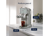 Cafetera express - De'Longhi EC890.GR Dedica Duo Cold Brew, 15 bar, 1450 W, 1.1 l, Capacidad para 2 tazas, Verde jade