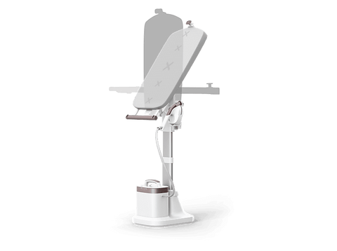 Cepillo de vapor y plancha - Rowenta Ixeo Vision, 2 en 1, Tabla de planchar,  2200w, 200 g/min, Calentamiento 70s, 6 bar, Anti bacterias, Blanco