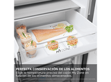 Frigorífico combi - Haier HDPW5620ANPKInox, Total No Frost, 205 cm, 409 l, Wi-Fi, Inox