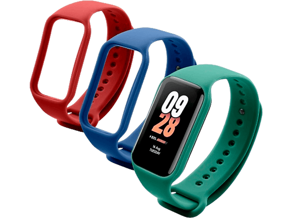 Correa - CellularLine KITBAND1XIAO8ACT, Kit 3 correas, Para Xiaomi Mi Smart Band 8 Active, Silicona, Azul/ Verde / Rojo