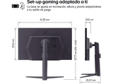 Monitor gaming - LG UltraGear™ 27GS85Q-B, 27 QHD, 200 Hz, 1 ms, IPS, 2x HDMI, AMD FreeSync™, HDR10, Altura ajustable, Negro