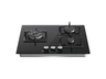 Placa de gas - Hisense GG633B, 3 zonas, 58 cm, Gas Natural, Encendido fácil, Fogón Wok, Cristal Negro