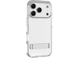 Funda móvil - CellularLine CLEAR STAND, Para iPhone 17 Pro Max, Esquinas reforzadas, Con soporte integrado, Antibacteriana, Transparente
