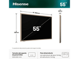 TV QLED 65 - Hisense 65S7S, UHD 4K, Canvas TV, Quad Core MT9618, Hi-Matte Display, UltraSlim, Modo Juego, Modo Arte, Anti reflejo, Gris carbón