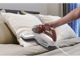 Aspirador de mano - Hoover ULTRAVORTEX, Especial Colchones y Sofás, Pelo Mascotas, Luz Ultravioleta, Antiácaros y Antibacterias, Cable 5m, Rojo