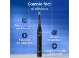 Cepillo eléctrico - Oral-B iO 2, Pack dúo, 2 recambios, 3 modos, Temporizador, Sensor de presión, Estuche de viaje, Negro y Verde Bosque