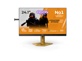 Monitor gaming - AOC CS24A, 24.1 Full-HD, 610 Hz, 0.5 ms, TN (Twisted Nematic), Altura Ajustable, Adaptive Sync y G-Sync Compatible, Negro/Naranja