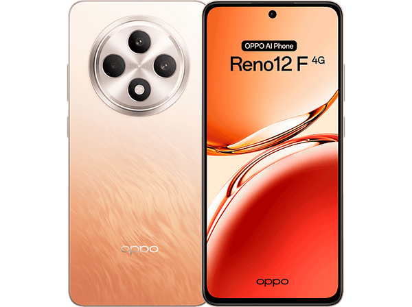 Móvil - OPPO Reno 12 F 4G, 256 GB, 8 GB RAM, 6.67" AMOLED Full HD+ 120 Hz, Qualcomm® Snapdragon 685, 5000 mAh, Amber Orange, Android