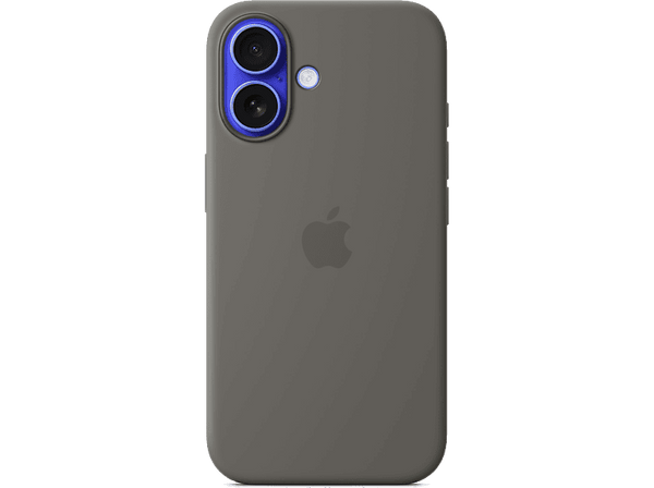 Apple Funda de silicona con MagSafe para iPhone 16, Gris piedra
