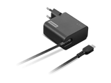 Cargador para portátil - Lenovo 65W USB-C Adaptador de Pared, EU Pin, 100-240V, Negro