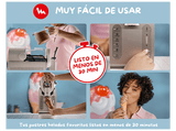 Heladera - Moulinex Freezi MJ803, Heladera 16 en 1, Helados y bebidas heladas al momento, 5 Programas automáticos, Silenciosa, 8 Raciones, Blanca