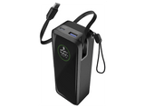 Powerbank - CellularLine Roller, 20000 mAh, Carga rápida, 65 W, 144 horas, USB-C, USAB-A, Negro