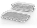 Deshidratador de alimentos - WMF KITCHENminis Snack to go, 250W, Ajuste de temperatura, 5 Estantes,Temporadizador programable, LCD, Acero Inox.