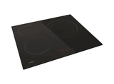 Placa vitrocerámica - Candy CH63DCC, 3 zonas, 59 cm, Negro