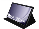 Funda tablet - Silver HT Samsung A9+, Para 11, Poliuretano y Microfibra, Antideslizante, Azul