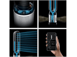 Ventilador sin aspas - Dyson TP11 Purifier Cool™ PC1, Filtro HEPA H13 y Carbón activo, Mando a distancia y Control por APP, Plata