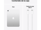 Apple iPad (11ªgen), 512GB, Plata, WiFi, 10.9, Retina, Chip A16 Bionic, iPadOS 18, Cable de carga USB‑C, Sin Adaptador de corriente
