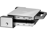Grill - WMF Lono Contact Grill, 2 en 1, Grill y Sandwichera, 2100 W, 2 placas, Antiadherente, Temp. Ajustable, Antigoteo, Acero Inox. Cromargan, Plata