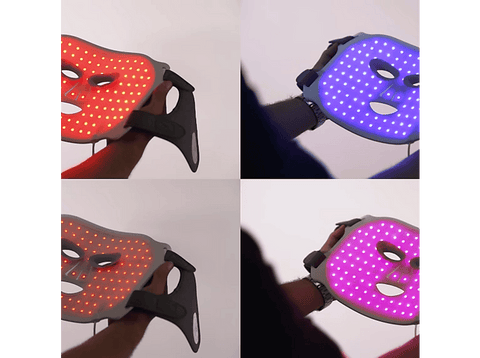 Máscara LED - StylPro Wavelength, Cara, 1607mW, 94,9 mW/cm², Longitud de onda: Azul: 415 nm Rojo: 633 nm NIR: 830 nm, Blanco