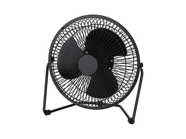Ventilador de sobremesa - NK HO350133, 2 Velocidades, 4W, 3 Aspas, 20 cm, Negro