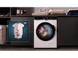 Lavadora carga frontal - Cecotec Bolero DressCode 121000 A, 12 kg, 1400 rpm, Motor Inverter Plus, Lavado con vapor, White