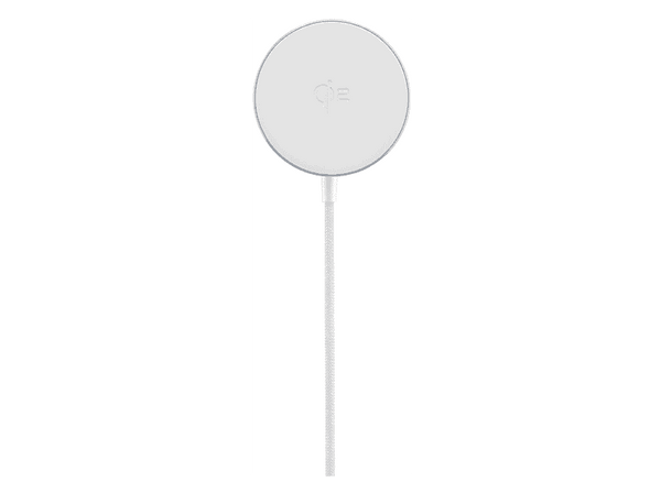 Cargador móvil inalámbrico - CellularLine MAG Qi2, Pad magnético de carga rápida, Compatible con MagSafe, 15 W, Universal, Blanco