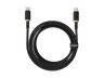 Cable USB - Baseus Dura, USB-C a USB-C, 200 cm, 100W, Carga rápida, Ultrarresistente, Negro y Dorado