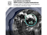 Lavadora secadora - LG W4X7016TLS, 11 kg, 6 kg, Selector LCD, Autodosificación, Blanco