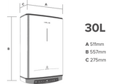 Termo eléctrico - Ariston Velis Pro Wifi 30, 1500 W, 8 bar, 30 l, Blanco